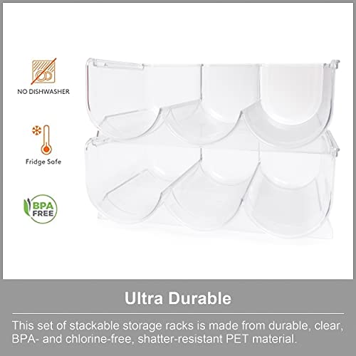 ITYLIFE CITYLIFE Water Bottle Organizer Holder Stackable Wine Storage Rack Plastic Cabinet Pantry Countertop Kitchen Refrigerator Freezer Organization Mug Shaker Blender Bottles Cups yeti