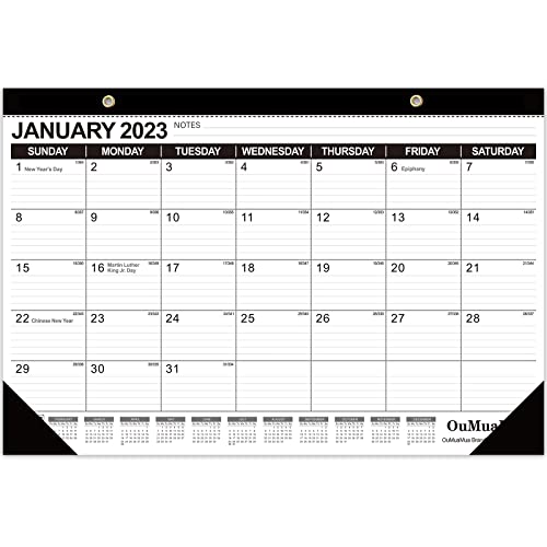 Desk Calendar 2023-2024: 17 x 11-1/2 Inches Monthly Pages Runs from January 2023 through June 2024 - 18 Monthly Desktop Calendar for Home School Office Planning and Organizing