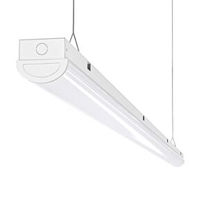 antlux 110w led shop light 8ft linear strip lights linkable, 12000 lumens, 5000k, 8 foot garage lights, surface mount and hanging ceiling lighting fixtures, fluorescent tube replacement