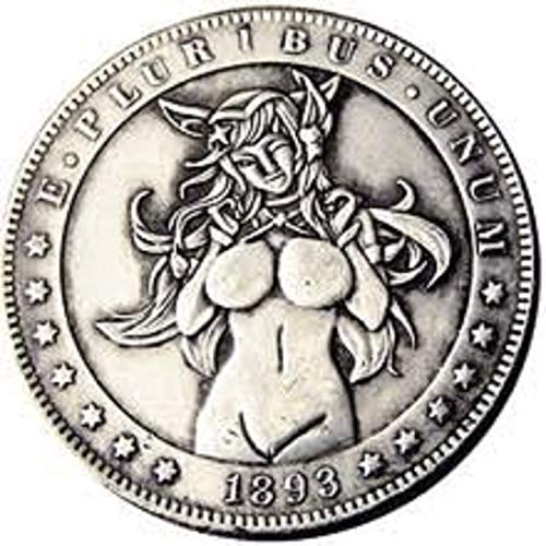 Rare Antique USA United States 1893 Morgan CC Dollar Woman Cool Silver Color Antique Restrike Coin. Discover Now!