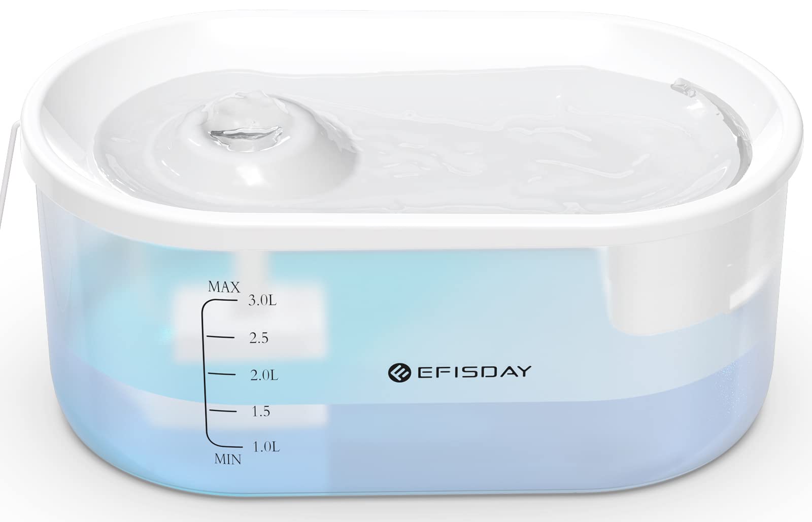 EFISDAY WF010 Cat Water Fountain, 101oz/3L Automatic Pet Water Fountain with Ultra Quiet Pump, BPA-Free, Transparent Water Dispenser for Dogs, Cats,Multiple Pets.