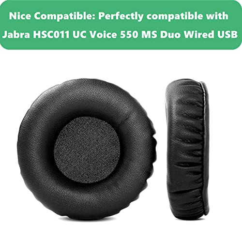 TaiZiChangQin Ear Pads Ear Cushions Mic Foam Kit Earpads Replacement Compatible with Jabra HSC011 UC Voice 550 MS Duo Wired USB Headphone