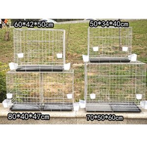 Pigeon Cage Chicken Cage Quail Cage Iron Cage for Pigeon Chicken Quail Duck Poultry Cage (50cm/20in)