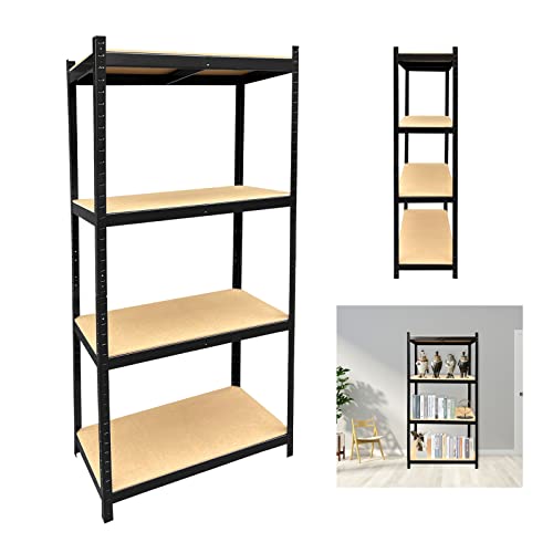 Garage Shelving Units, 4 Tier Metal Shelves for Storage, Storage Shelves Kitchen Shelves Adjustable Metal Shelving Unit Utility Rack Shelves, Heavy Duty 875KG Capacity Pantry Shelves, 31" x 16" x 64"