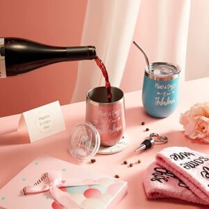 VINMEN Birthday Gifts for Women,Mothers Day Gifts Wine Tumbler Gift Basket for Women Wine Lover Not A Day Over Fabulous Gift Box for Women Her Mom Sister Wife Girlfriend Best Friend