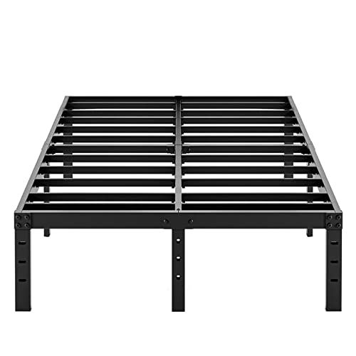 Artimorany King Size Bed Frame 18 Inches Tall, Heavy Duty Metal Platform, Steel Slats with 3000lbs, No Box Spring Needed, Easy Assembly, Noise Free, Black