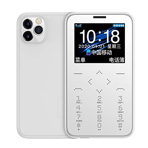 Mini Smart Phone, S7+ Mini Unlocked Cellphone, 1.5 Inch Mobile Phones, Small Cell Phone (White)