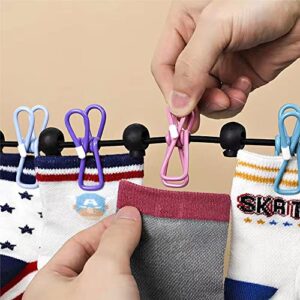 Elastic Portable Travel Clothesline, with 12 Clothes Pins, Camping Rental Accessories Chip Clips for Outdoor Indoor