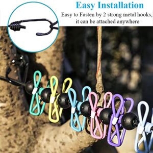 Elastic Portable Travel Clothesline, with 12 Clothes Pins, Camping Rental Accessories Chip Clips for Outdoor Indoor