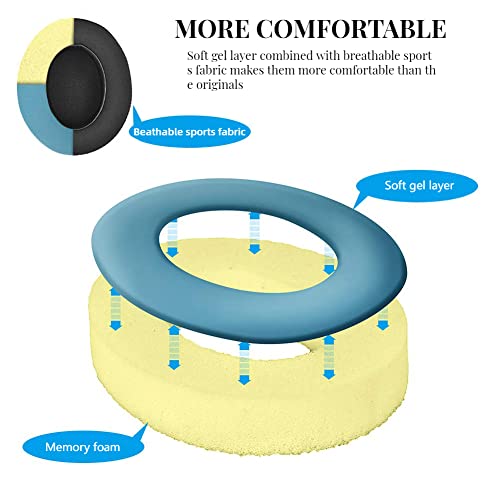 Studio 3 Replacement Ear Pads Comfort Gel Studio3 Wireless Ear Cushions Upgrade Earpad Replacement Parts Compatible with Beats Studio 3 Wireless/A1914 and Studio 2 (B0501/B0500) Headphones