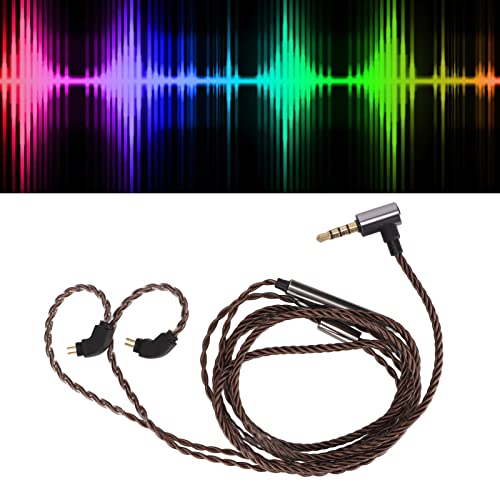 0.78Mm 2 Pin Cable with Mic, 3.5Mm Audio Cable Earphone Replacement Upgrade Cable, 2 Pin IEM Cable with Mic for 2 Pin 0.78Mm Headphones for Weston 1964 Ue3X Ue18 W4R