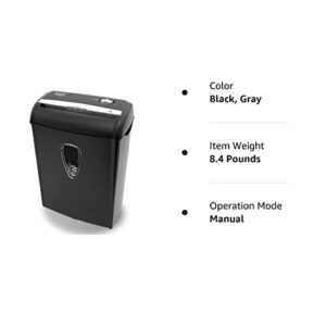 Aurora Professional 8-Sheet Cross-Cut Paper/Credit Card Shredder with Basket