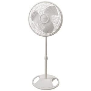 lasko 16" oscillating 3- quiet speed pedestal fan and adjustable height, ideal for home school and office white s16200 (renewed)