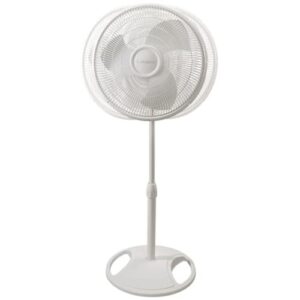 Lasko 16" Oscillating 3- quiet Speed Pedestal Fan and Adjustable Height, Ideal for Home School and Office White S16200 (Renewed)