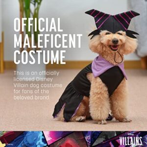 Disney for Pets Halloween Disney Villains Maleficent Costume - Small - | Disney Villains Halloween Costumes for Dogs, Officially Licensed Disney Dog Halloween Costume, Purple (FF22960)