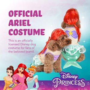 Disney for Pets Halloween Disney Princess Ariel Costume - Extra Small - | Disney Princess Halloween Costumes for Dogs, Officially Licensed Disney Dog Halloween Costume, Multicolor (FF22915)