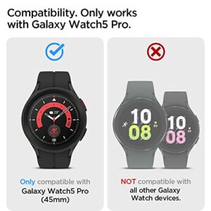 Spigen Tempered Glass Screen Protector [GlasTR EZ FIT] designed for Galaxy Watch 5 Pro - 2 Pack