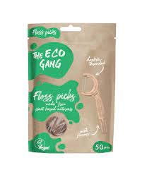 the eco gang floss picks made from plant based materials vegan