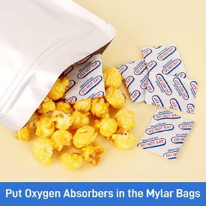 VXYW 50 Packets 300cc Oxygen Absorbers for Food Storage, Food Grade Individually Wrapped O2 Absorbers for Mylar Bags Mason Jars (5 Packets of 10 Bags)