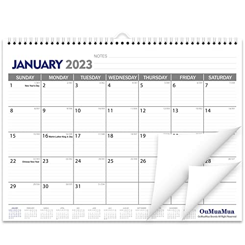 2023 Calendar - Wall Calendar from January 2023 to June 2024, 14.5 x 11 Inches, 18 Monthly Calendar with Twin-Wire Binding, Thick Paper and Ruled Blocks for Home, School and Office