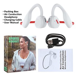 YBX.TREND Open-Ear Headphones Wireless Air Conduction Headphones Bluetooth 5.3 IPX7 Waterproof 8 Hrs Playtime Sport Headsets with Mic Answer Phone Call Music for Driving Running Hiking Yoga Bicycling