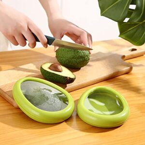 halteoly 4PC Fruit and Vegetable Storage Containers Set for Fridge, Onion Storage Container Tomato Saver and Lemon Keeper,Avocado Saver