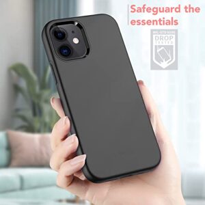 TEAM LUXURY Designed for iPhone 12 Case/iPhone 12 Pro Case, [Ultra Impact Resist] Shockproof Rugged [Anti-Scratch] Protective Case for iPhone 12/12 Pro Phone Case Cover 6.1 Inch, (Black)