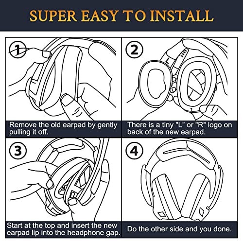 SOULWIT Cooling Gel Earpads Replacement for Sennheiser GSP 370/350/303/302/301/300 Headphones, Ear Pads Cushions for GSP370, GSP350 Headset, with High-Density Noise Isolation Foam