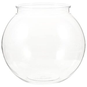 popetpop fish bowl plastic- transparent small aquarium, small fish tank, fishbowls for betta fish, goldfish, candy, party favors