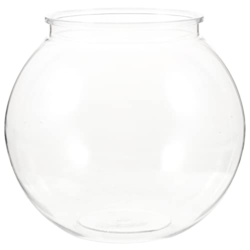 POPETPOP Fish Bowl Plastic- Transparent Small Aquarium, Small Fish Tank, Fishbowls for Betta Fish, Goldfish, Candy, Party Favors