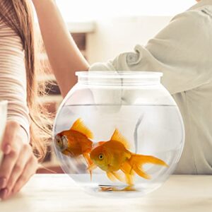 POPETPOP Fish Bowl Plastic- Transparent Small Aquarium, Small Fish Tank, Fishbowls for Betta Fish, Goldfish, Candy, Party Favors