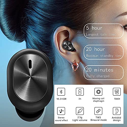 Color Wireless Headphones Single Ear Bluetooth Earbuds Compatible Sports Stereo Sound Waterproof in-Ear F911 Bluetooth 5.0 Black Thumbs-up Clip 0