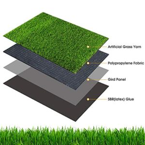 Bethebstyo Artificial Grass, Dog Pee Pads, Professional Dog Potty Training Rug, Large Dog Grass Mat with Drainage Holes, Pet Turf Indoor Outdoor Flooring Fake Grass Doormat - Easy to Clean（51"x 26"）