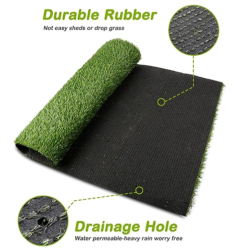 Bethebstyo Artificial Grass, Dog Pee Pads, Professional Dog Potty Training Rug, Large Dog Grass Mat with Drainage Holes, Pet Turf Indoor Outdoor Flooring Fake Grass Doormat - Easy to Clean（51"x 26"）