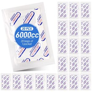 vxyw 20 packets 6000cc individually wrapped oxygen absorbers for long-term food storage large food grade o2 absorbers for gallon mylar bags glass jars