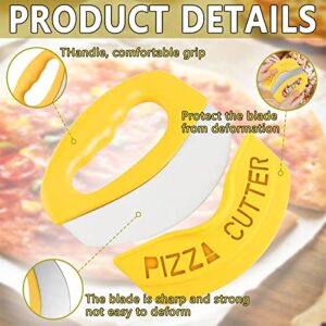 Pizza Cutter Food Chopper- Super Sharp Blade Premium Stainless Steel Pizza Cutter Rocker w/Single Slicer and Cover/Sheath - Vegetable Cutter & Salad Chopper