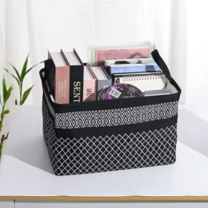 Storage Basket 2-Pack Fabric Storage Bins for Organizing Clothes Toys Collapsible Storage Basket with Handles Storage Bins for Shelves