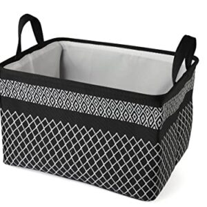 Storage Basket 2-Pack Fabric Storage Bins for Organizing Clothes Toys Collapsible Storage Basket with Handles Storage Bins for Shelves