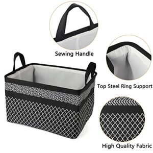 Storage Basket 2-Pack Fabric Storage Bins for Organizing Clothes Toys Collapsible Storage Basket with Handles Storage Bins for Shelves