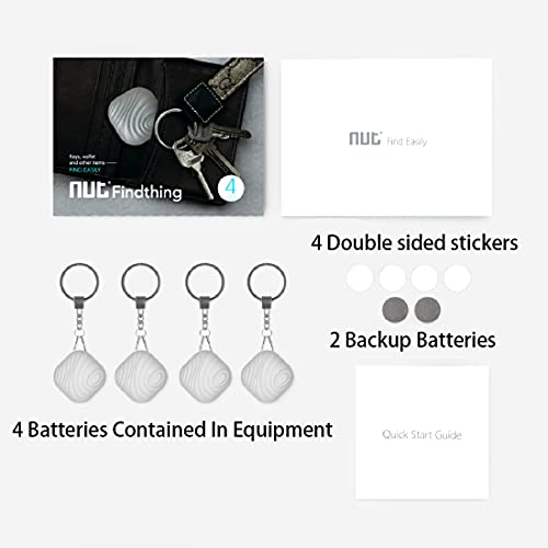 Nutale Key Finder, 5-Pack Bluetooth Tracker Item Locator with Key Chain for Keys Pet Wallets or Backpacks and Tablets