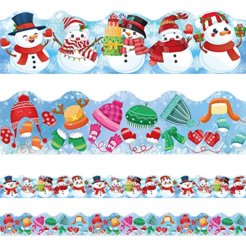 Christmas Bulletin Border Snowman Board Trim for Holiday Classroom Decoration 69ft