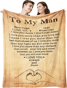 basiole gifts for boyfriend husband blanket, i love you gifts for him, romantic gifts for men, anniversary birthday gifts for boyfriend, valentines day gifts for boyfriend throw blankets 50"x60"