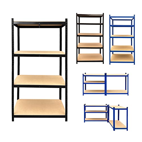 5 Tier Metal Shelves for Storage, Garage Shelving, Storage Shelves, Adjustable Heavy Duty Storage Rack, Kitchen Shelf, Garage Shelving for Shed, Workshop, Office, Warehouse, 175KG Capacity Per Shelf