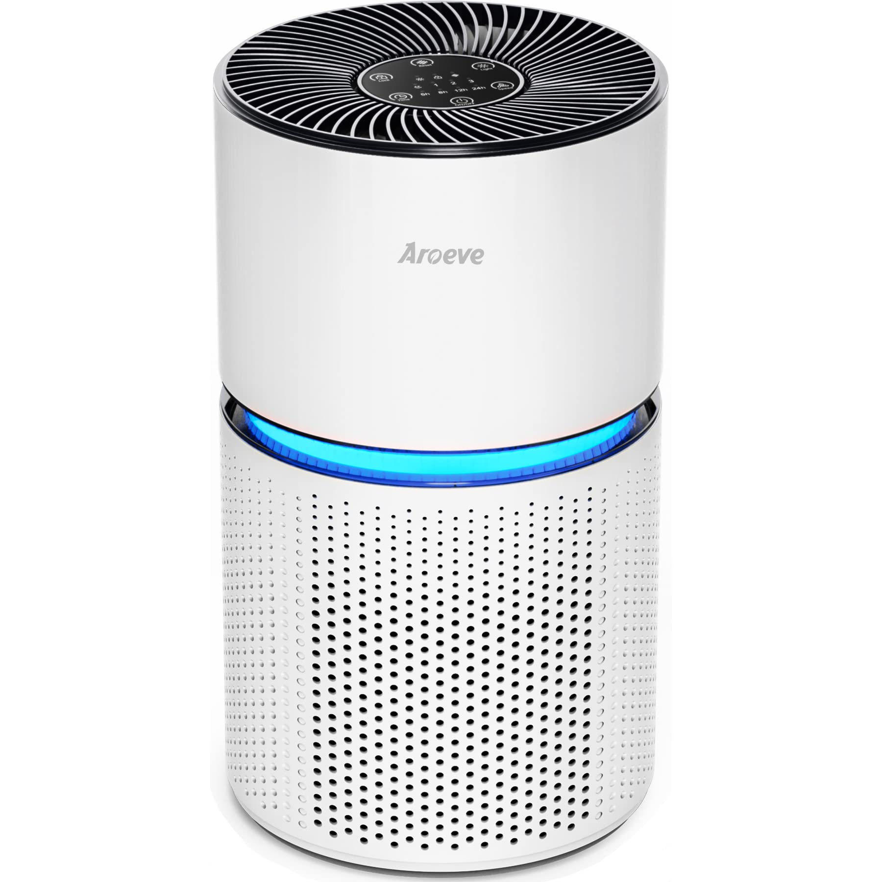 AROEVE Air Purifiers for Home Large Room Up to 1095 Sq Ft Air Cleaner Coverage CADR 220m³/h H13 True HEPA Remove 99.9% of Dust, Pet Dander, Pollen for Office, Bedroom, MK03- White