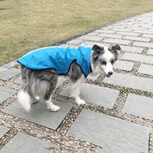 Dog Rain Coat with Adjustable Waterproof Dog Clothes Dog Jacket, Pet Hoodie with Lightweight Reflective Strip Pocket Rain Dog Rain Coat Hooded Slicker Poncho for Small Medium Large Dogs Outdoor