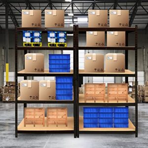 Shelving Units for Storage, Garage Shelving Units, 5 Tier Heavy Duty Metal Kitchen Shelves Utility Racking Unit, Office Storage Shelves, 875kg Capacity Shed Storage, Greenhouse Shelving, 39"x20"x77"