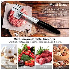 Eligara Meat Tenderizer Tool, Dual-Sided Nails Meat Mallet, Meat Hammer Lightweight & Durable - Kitchen Cooking Tool Best for Tenderizing, BBQ, Marinade