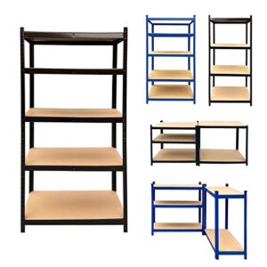 garage shelves metal shelves for storage 5 tier garage shelving units, closet shelf kitchen storage garage storage shelves, heavy duty 875kg capacity utility rack greenhouse workshop office shelf