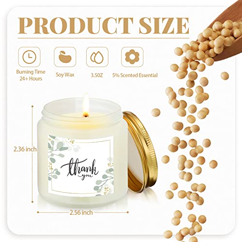 10 Pcs Thank You Candles Soy Wax Scented Glass Jar Candles 3.5 oz Bridal Shower Gifts for Guests Baby Shower Favors for Guests Teacher Appreciation Gifts Thank You Gifts for Women, 10 Fragrance