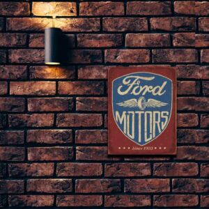 Desperate Enterprises Ford Motors - Since 1903 Tin Sign - Nostalgic Vintage Metal Wall Décor - Made in USA
